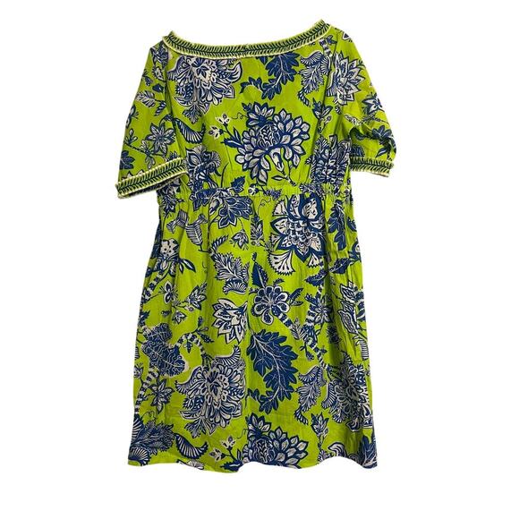 Gretchen Scott Green Blue Short Sleeve Fling Fantasy Glorious Dress Sz S - Picture 5 of 5